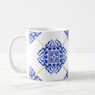 Caneca De Café Padrão uniforme de espanha tradicional. cerami esp