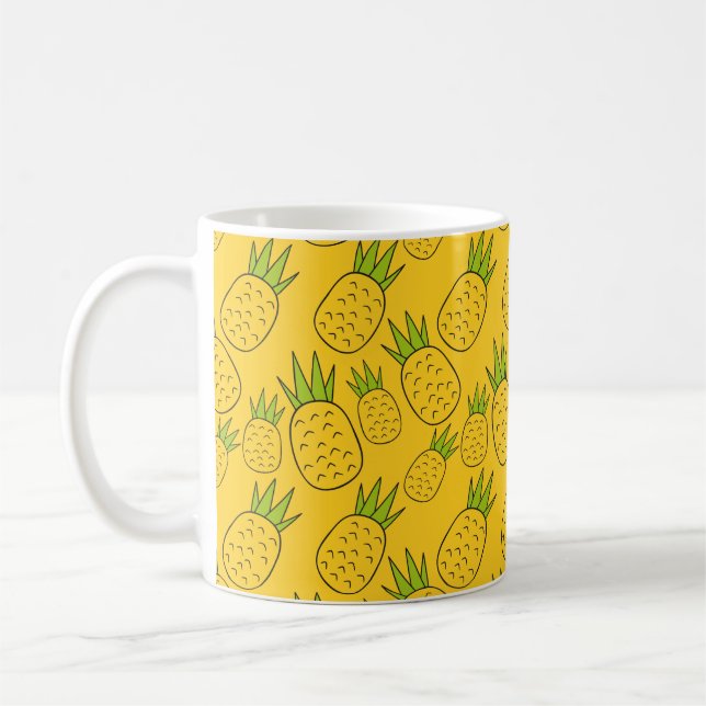 Caneca De Café padrão uniforme de fruta | padrão da superfície da (Esquerda)