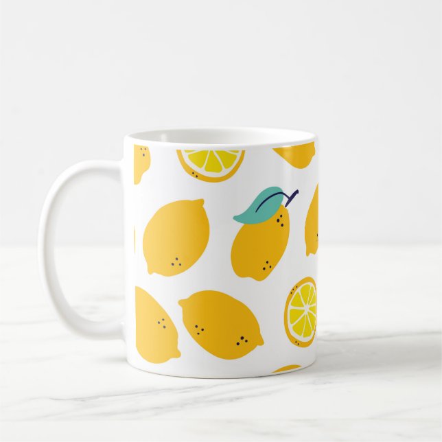 Caneca De Café Padrão uniforme de frutas de limões (Esquerda)