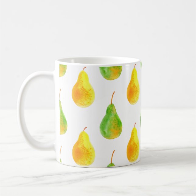 Caneca De Café Padrão uniforme de frutas de Pear (Esquerda)