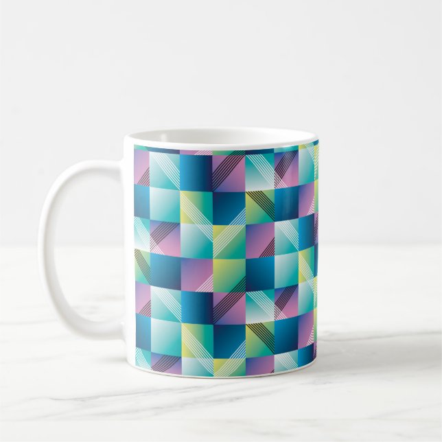 Caneca De Café padrão uniforme de geometria abstrato (Esquerda)