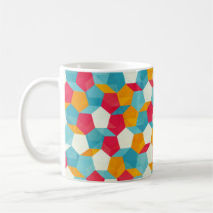 Caneca De Café padrão uniforme de mosaico colorido