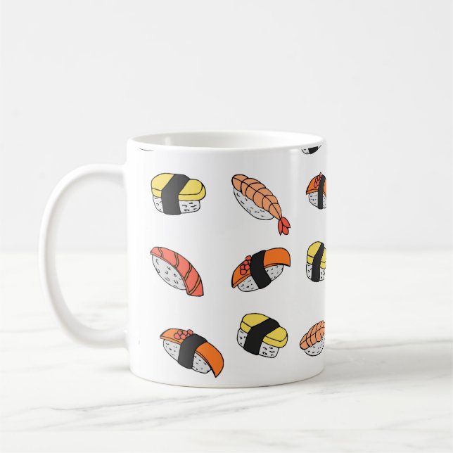 Caneca De Café padrão uniforme de Sushi (Esquerda)