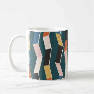 Caneca De Café padrão uniforme de zag de abstrato zig, irr pinta