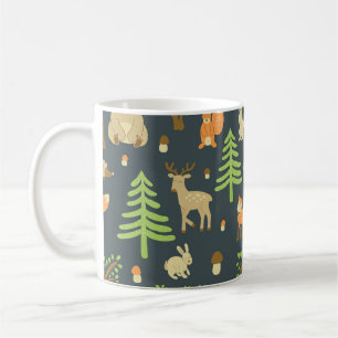 Caneca De Café padrão uniforme vintage com imagens bonitinhas de