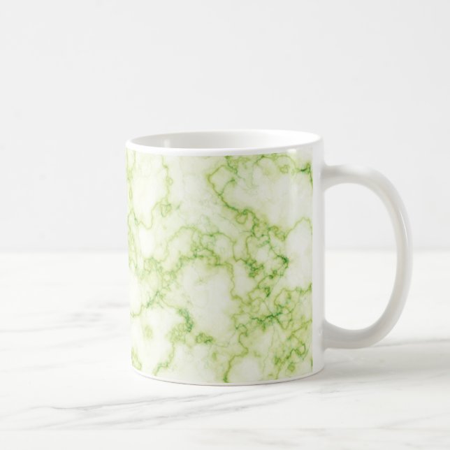 Caneca De Café Padrão Verde Marble (Direita)