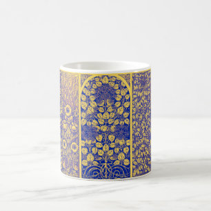 Caneca De Café Padrão Vintage Decorative Botanical Art Nouveau