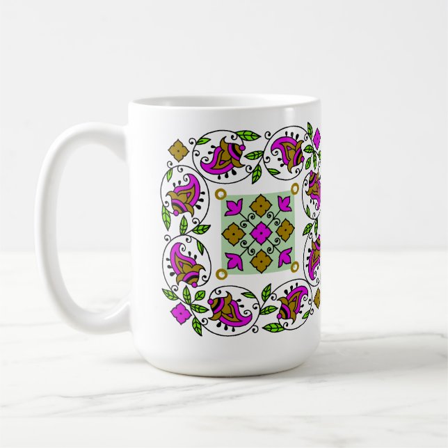 Caneca De Café padrão vintage definitivo (Esquerda)