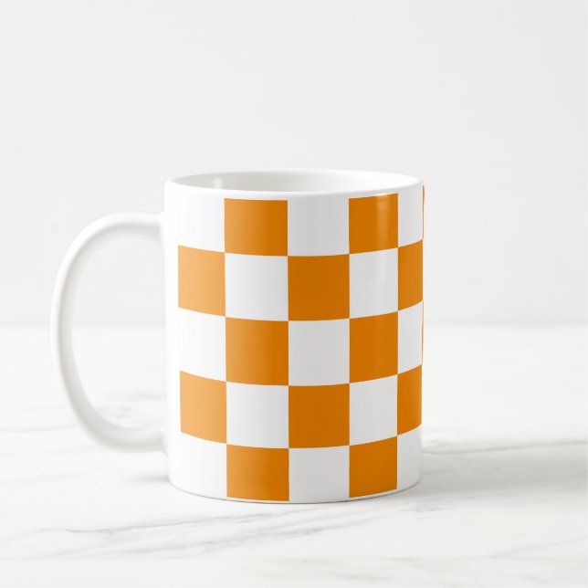 Caneca De Café Padrão Xadrez (Esquerda)
