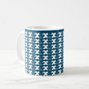 Caneca De Café Padrão xoxo escondido desgastado