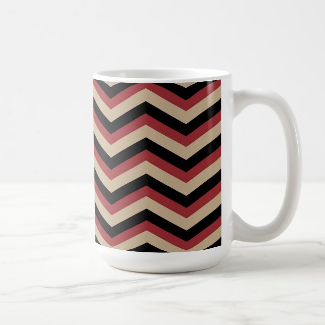 Caneca De Café Padrão Zig Zag Moderno (Direita)