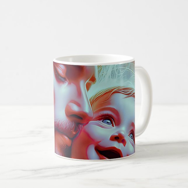 Caneca De Café Padre Bebê nunca cerejado (Frente Esquerda)