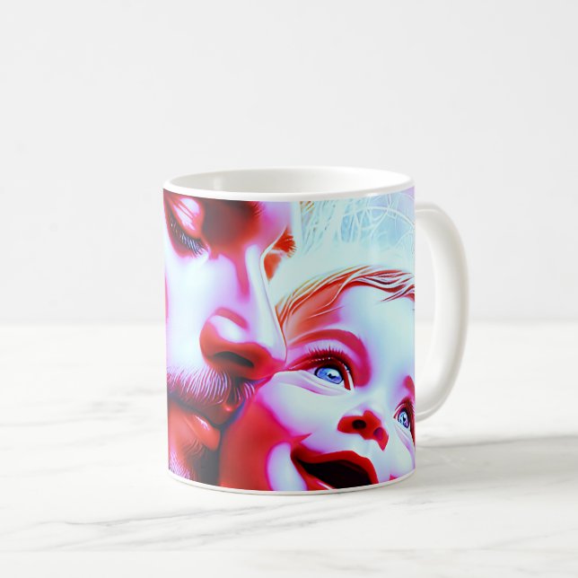 Caneca De Café Padre Bebê nunca cerejado (Frente Esquerda)