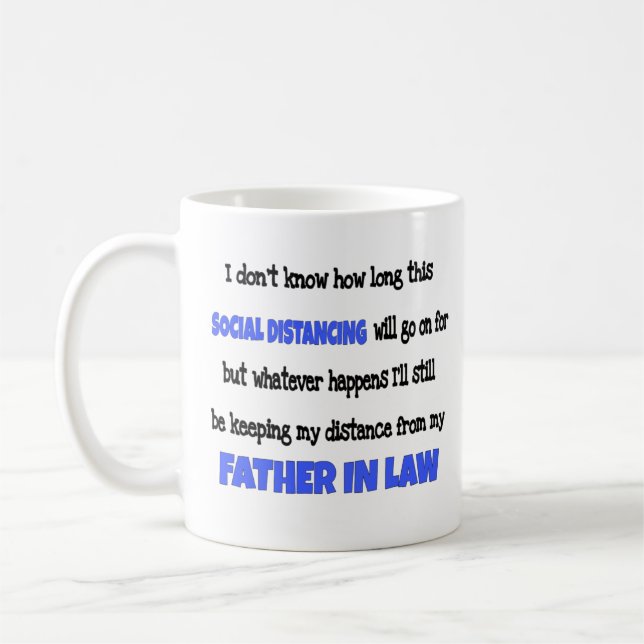 Caneca De Café Padre em Lei Distância Social (Esquerda)