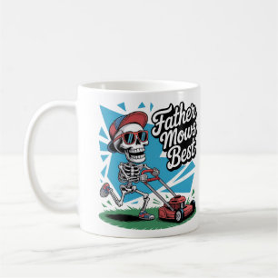 Caneca De Café Padre Mows Best Skeleton Pai Mug