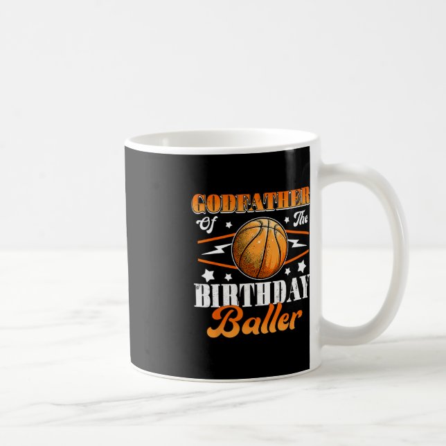 Caneca De Café Padrinho Do Aniversário De Basquete (Direita)