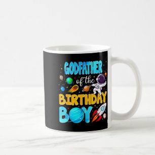 Caneca De Café Padrinho do Astronauta Espacial do Menino Aniversa