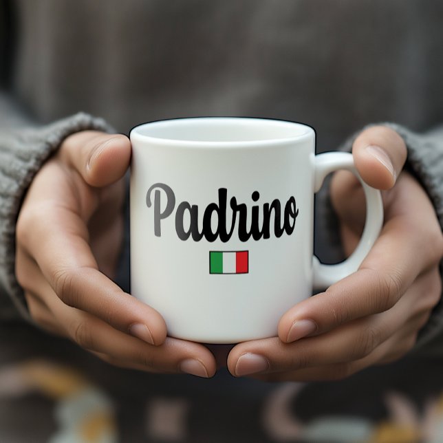 Caneca De Café Padrino Italian Flag Mug - Italian Godfather Gift (Padrino Italian Flag Mug - Gift for Godfather)