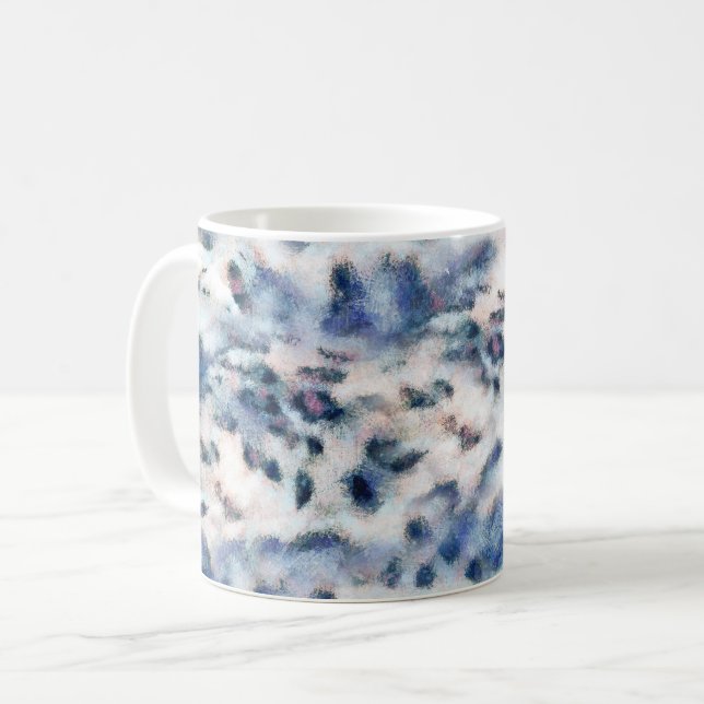 Caneca De Café Padrões da pele do Leopardo da neve (Frente Esquerda)