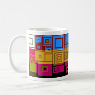 Caneca De Café Padrões de Arte Pop com Cor Retroativa Mug