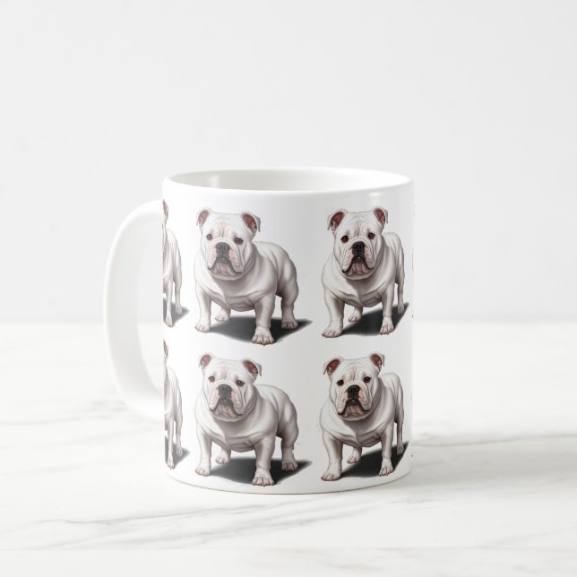 Caneca De Café Padrões de buldogue americanos (Frente Esquerda)