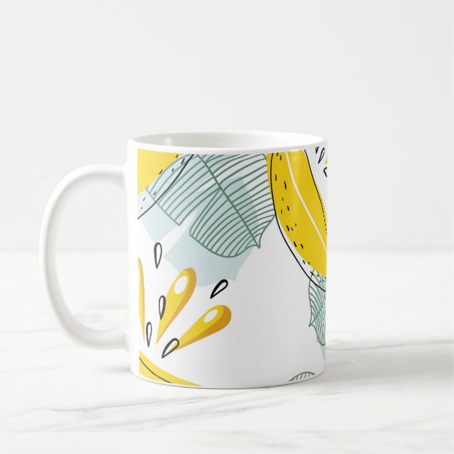 Caneca De Café Padrões de colheita de bananas suculentas (Esquerda)