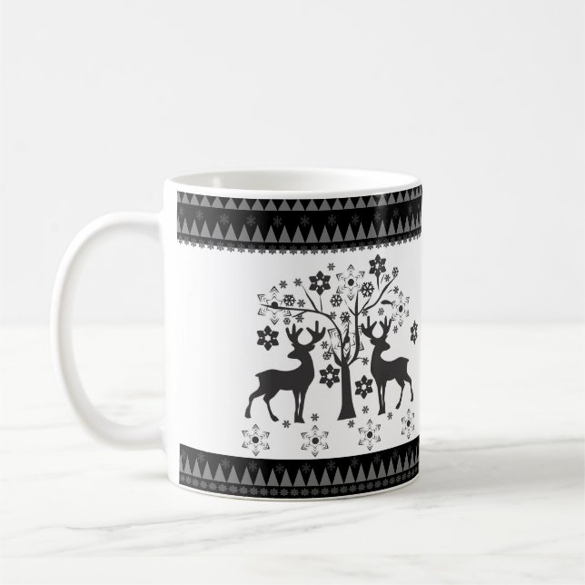 Caneca De Café Padrões de Natal (Esquerda)