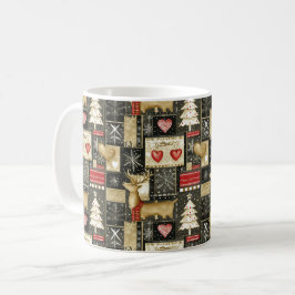 Caneca De Café Padrões de renas de Natal bonitos