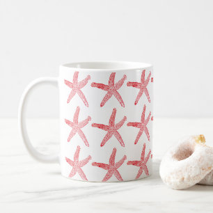 Caneca De Café Padrões de Starfish Vermelho - Presente de Natal 