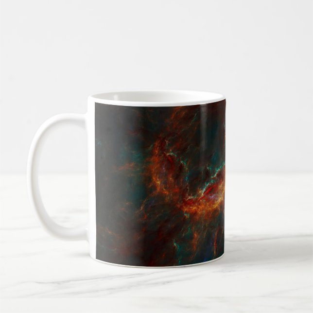 Caneca De Café padrões e formas fractais abstrato. Uni infinita (Esquerda)