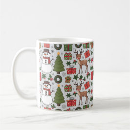 Caneca De Café Padrões e Impressões de Natal clássicos