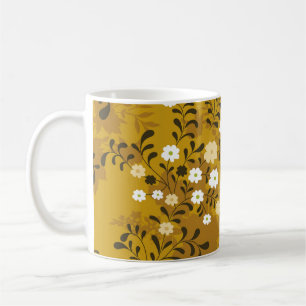 Caneca De Café Padrões florais bonitos sem costura em musterabstr