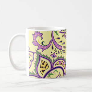 Caneca De Café Padrões florais decorativos