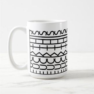 Caneca De Café Padrões Geométricos de Mug de Café Cerâmico - Arte