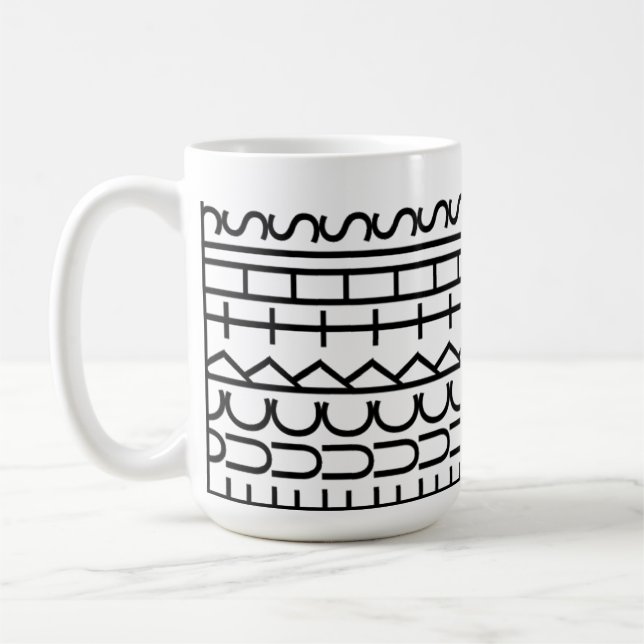 Caneca De Café Padrões Geométricos de Mug de Café Cerâmico - Arte (Esquerda)