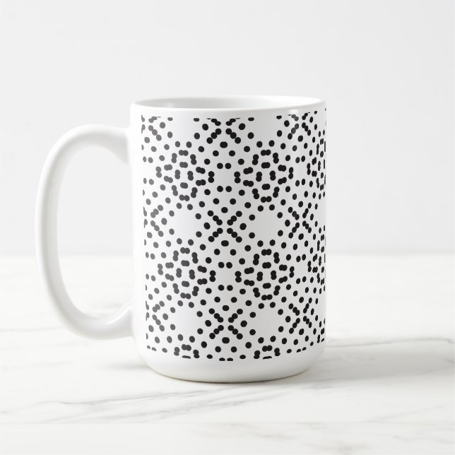 Caneca De Café Padrões geométricos de quatro lentes feitos de pon (Esquerda)