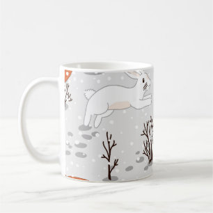 Caneca De Café Padrões Ingleses De Raposas