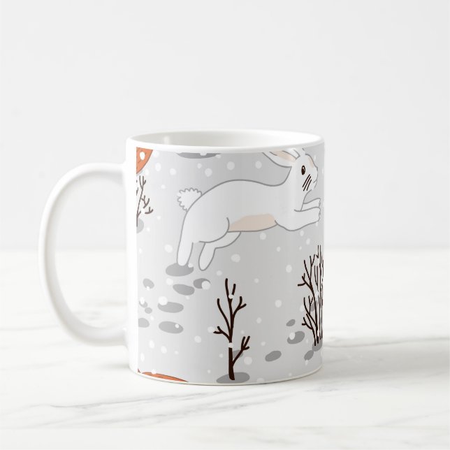 Caneca De Café Padrões Ingleses De Raposas (Esquerda)