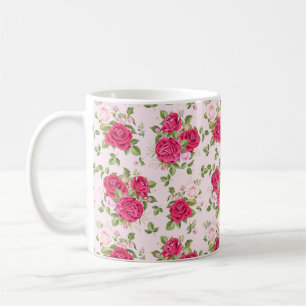 Caneca De Café Padrões Invisíveis De Folha Desenhada À Mão