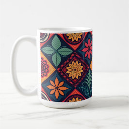 Caneca De Café Padrões mágicos das flores