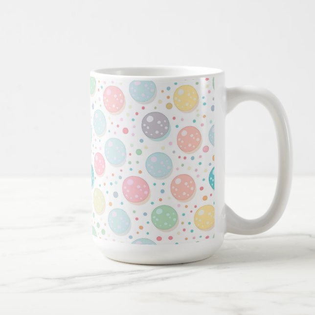 Caneca De Café Padrões não perfeitos de pontos de pastel (Direita)