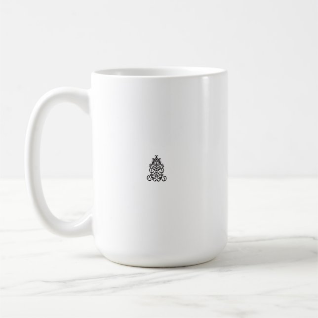 Caneca De Café Padrões ornamentais em preto e branco impressionan (Esquerda)
