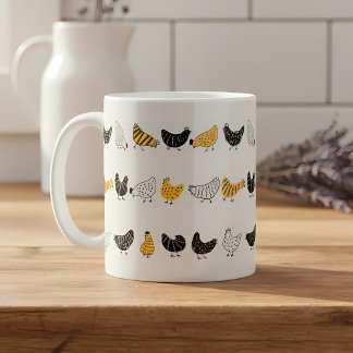 Caneca De Café Padrões para animais de Fazenda de frango feliz