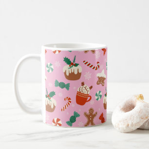 Caneca De Café Padrões para Doentes de Natal Festivo