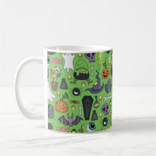 Caneca De Café Padrões sem costura, desenhados à mão, com uma
