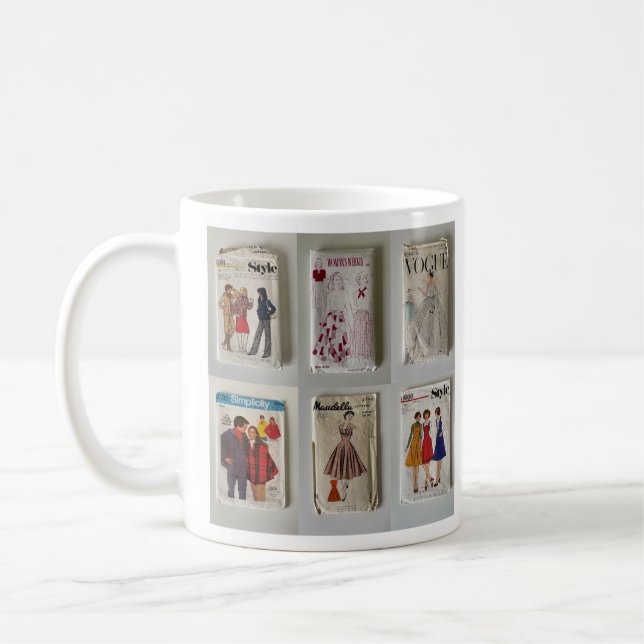 Caneca De Café Padrões Vintage Dress (Esquerda)