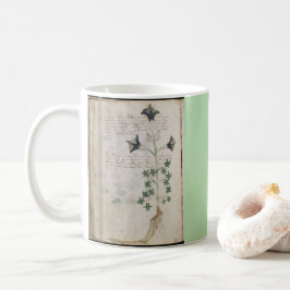 Caneca De Café Páginas do Manuscrito Voynich Códice antigo botâni