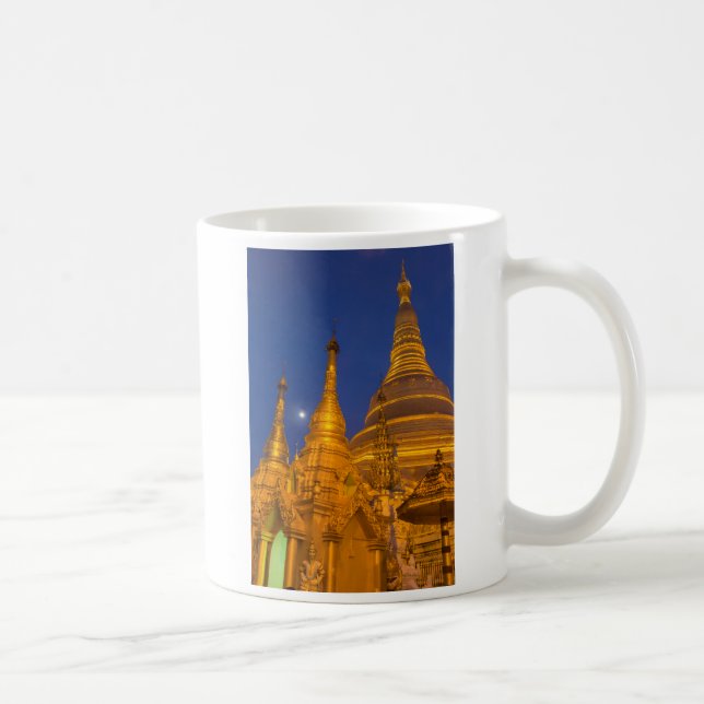 Caneca De Café Pagode Shwedagon à noite, Myanmar (Direita)