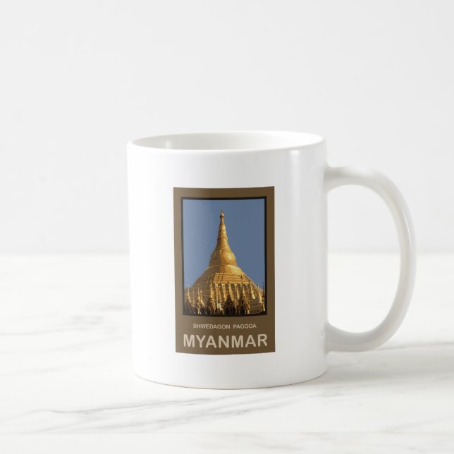 Caneca De Café Pagode Yangon Myanmar de Shwedagon (Direita)