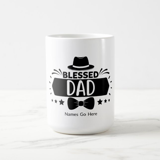 Caneca De Café Pai 15 Oz Mug Personalizado Abençoado (Centro)